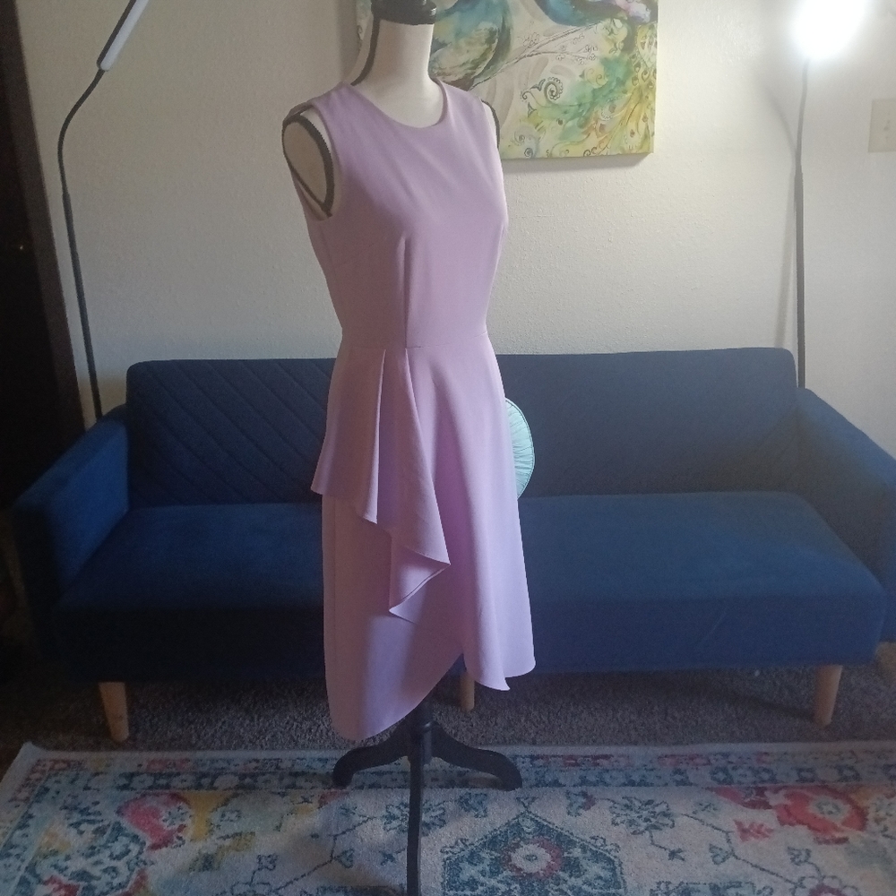 Side Drape Sleeveless Sheath Dress